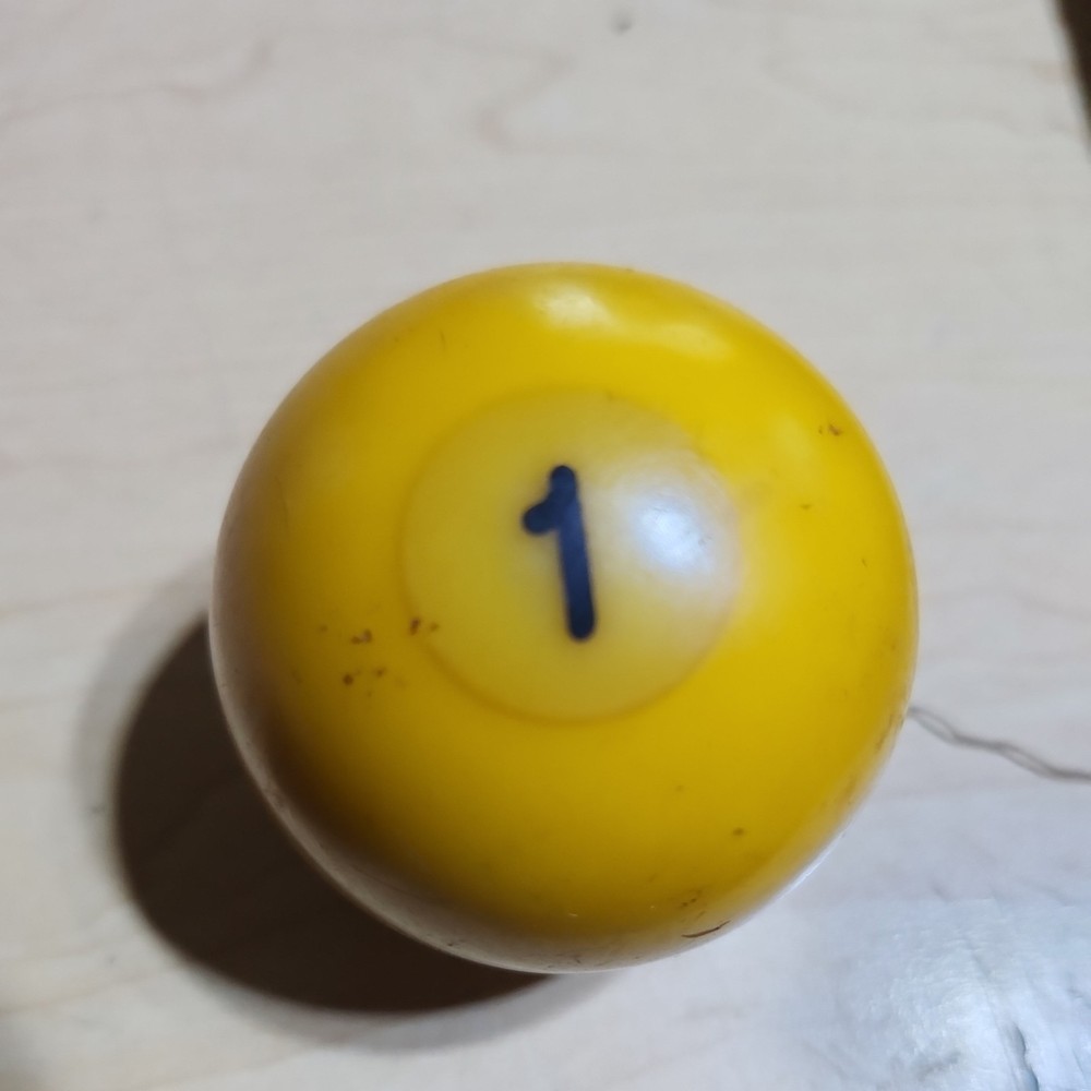 Vtg Single No 1 Billiard Pool Ball Standard 2”Replacement Number 1