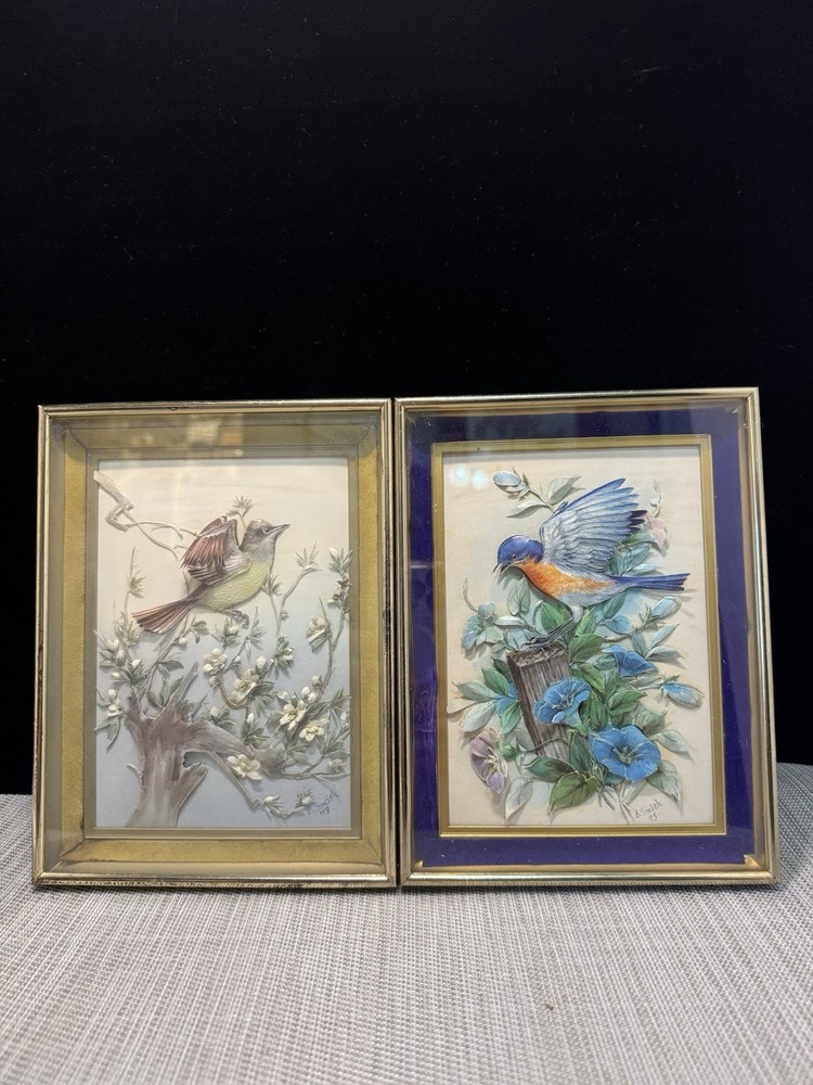 Vintage Three Dimensional Bird Artwork