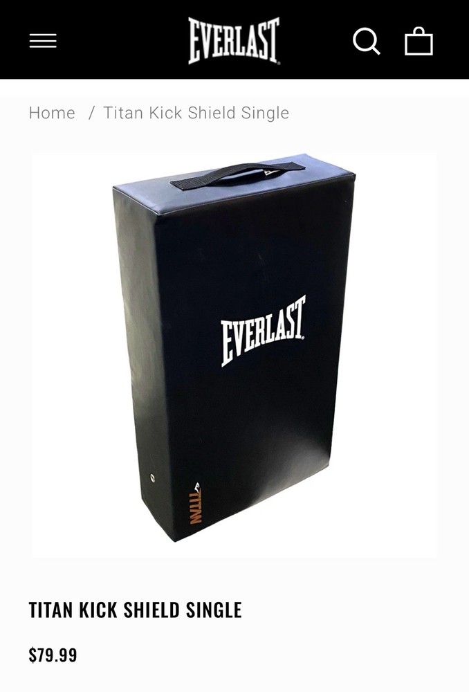 Everlast Titan Training Kick Shield - Black Brand New