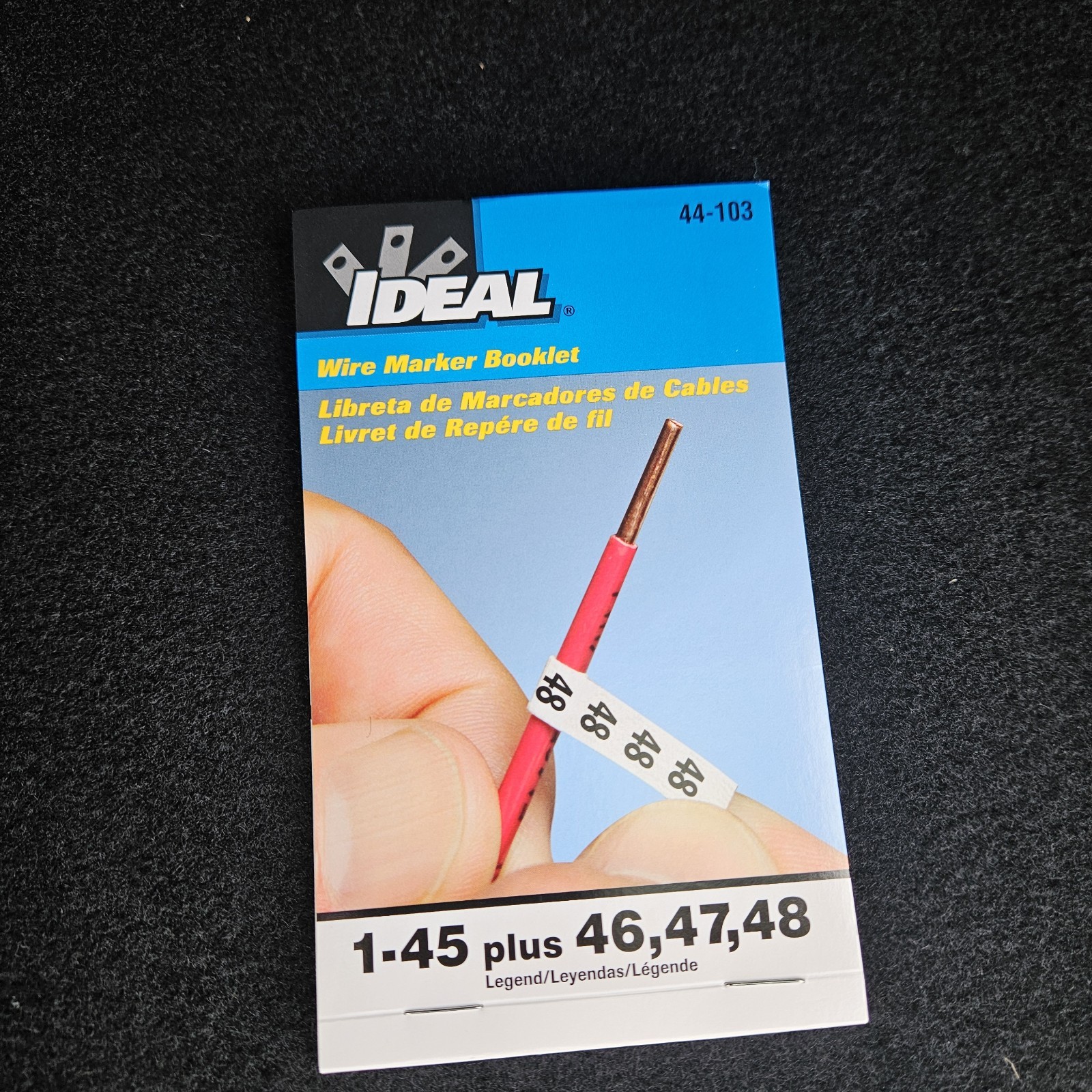 Wire Marker Booklet  Ideal 44-103 Legend 1-45 Plus 46,47,48