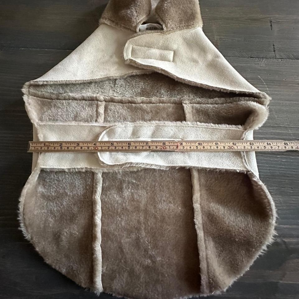 Companion Road Pet Fashion Faux Suede Shearling Dog Coat Size M