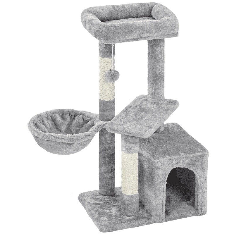 Multifunctional Cat Tree Tower Scratching Post Condo Nest Multi-Level Activity