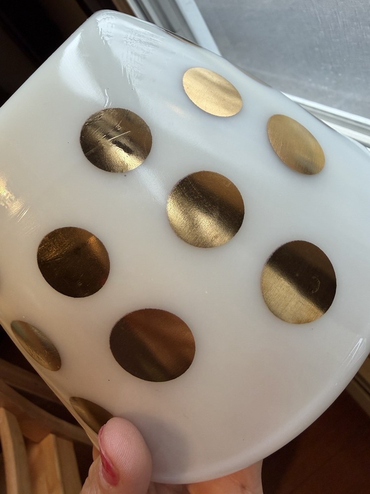 Fire King Gold Dots With Cradle