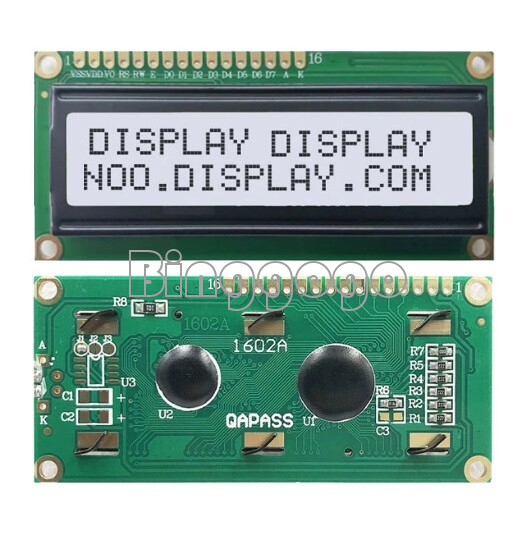 Gray 1602 16x2 HD44780 Character LCD Display Module LCM Gray Backlight