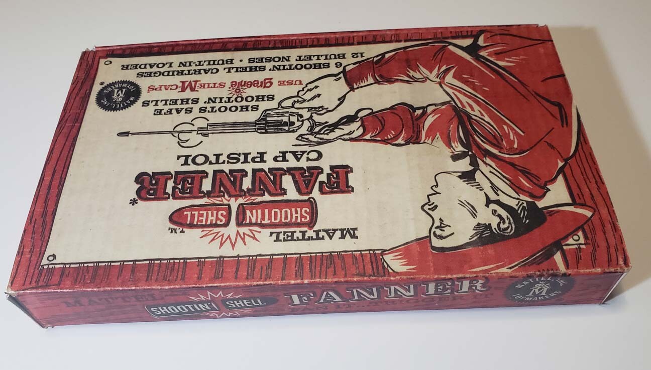 Mattel Shootin Shell Fanner Gun Pistol Empty Box Only 1958 Type Read