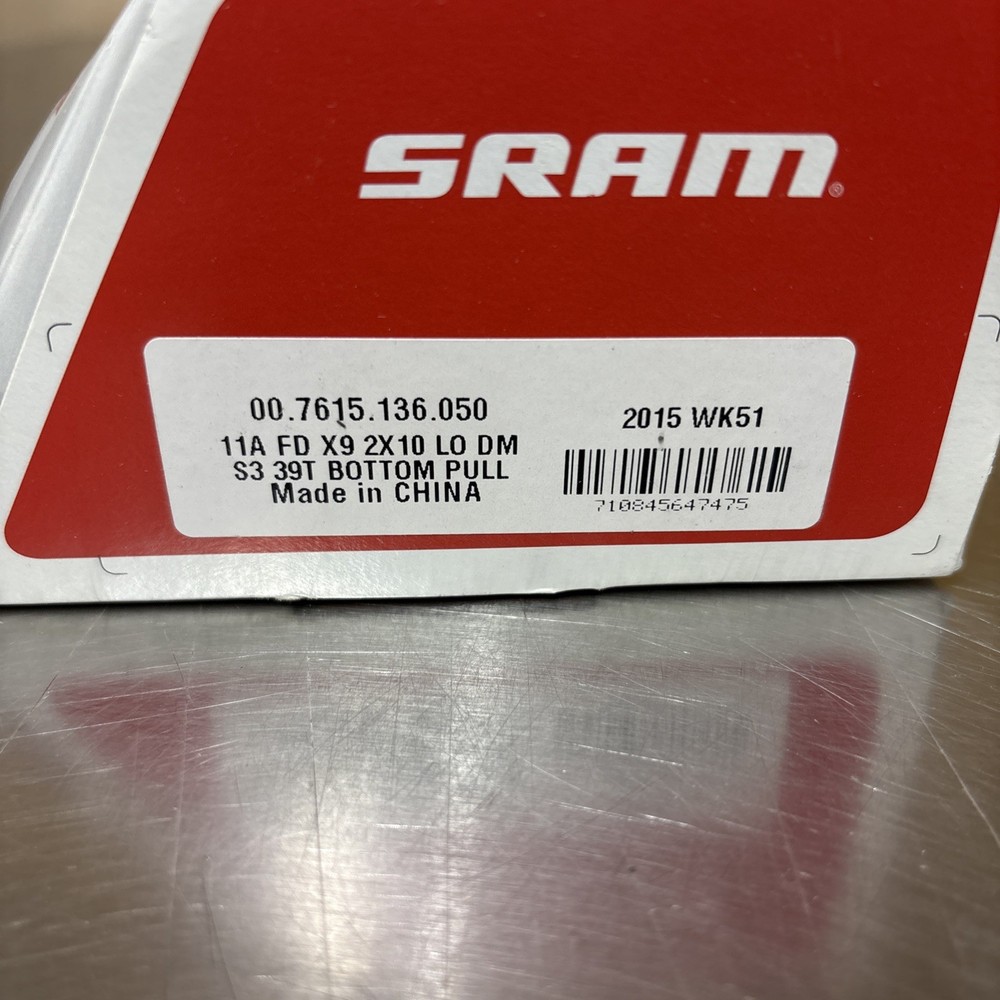 SRAM X9 Front Derailleur 2x10 Direct Mount Bottom Pull S3 39T