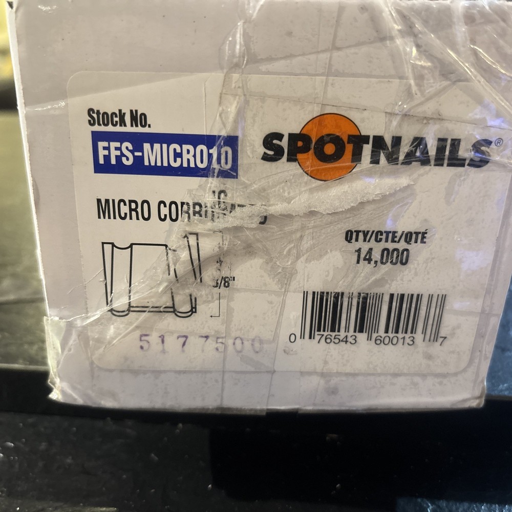 Spotnails FFS-MICRO10 Wide Corrugated Fasteners - Black
