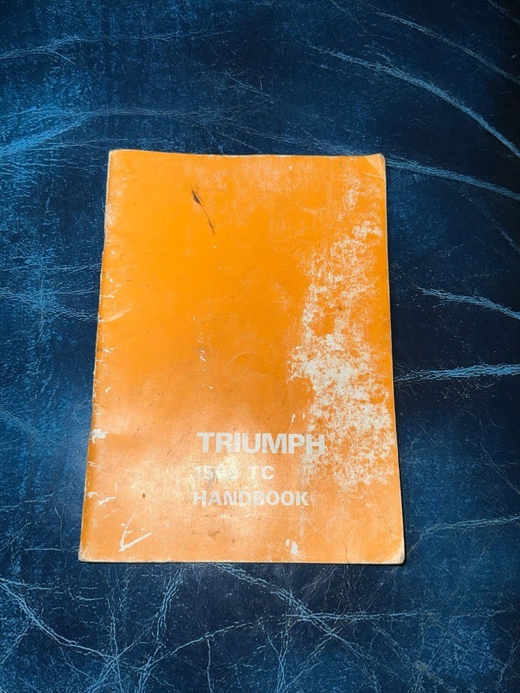 Triumph 1500 TC Owners Manual Handbook - Hand Book Document