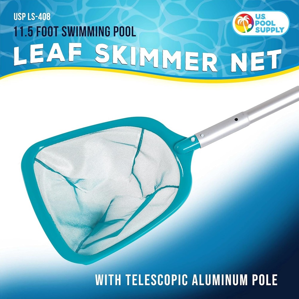 11.5ft Pool Leaf Skimmer Net with Telescopic Pole - Effortless Cleaning Solution