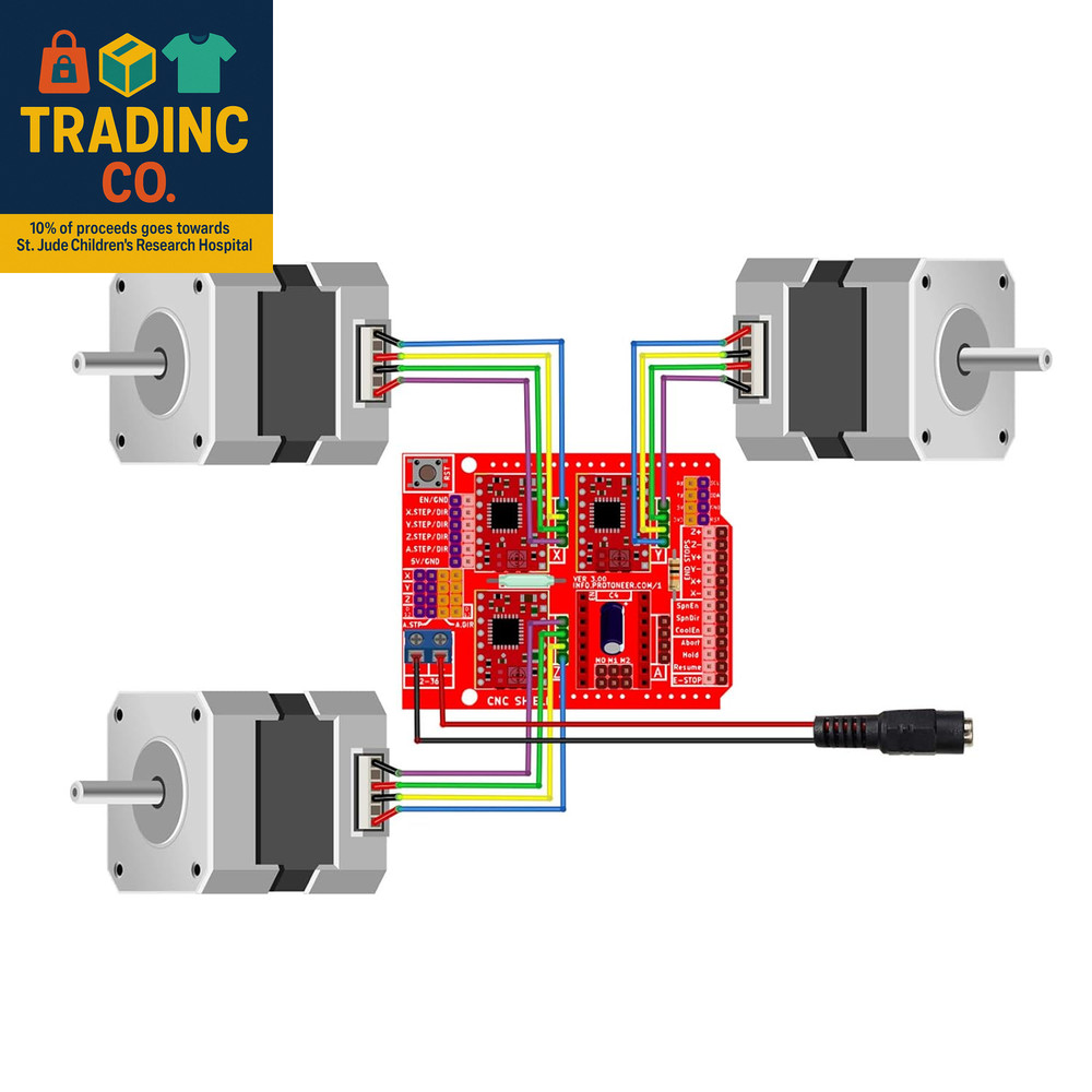 Professional 3D Printer CNC Kit with E-Tutorial - CNC Shield Expansion Board V3.