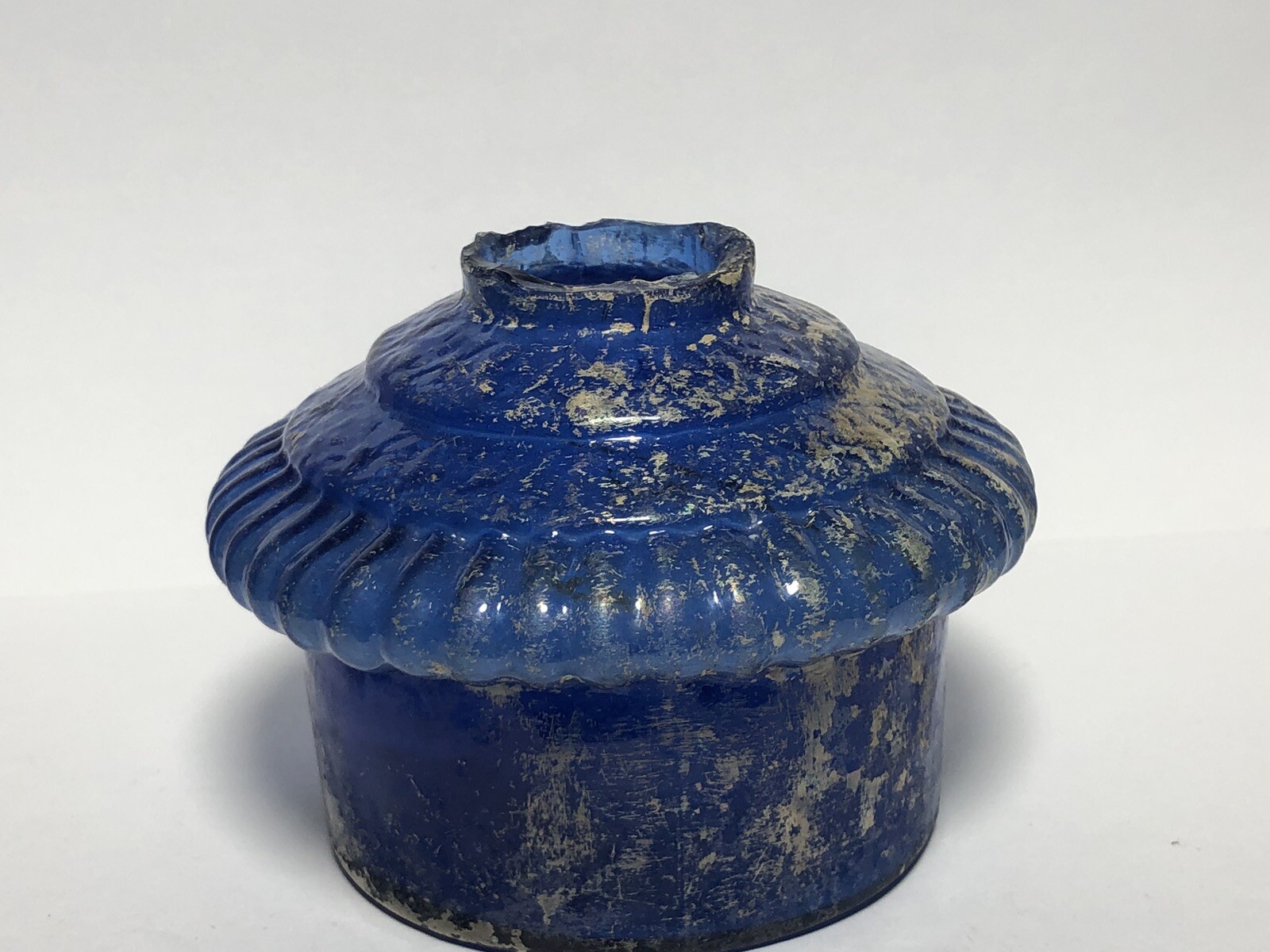 Old Antique Inkwell from the 1800s. Ink Well Glass. Very rare