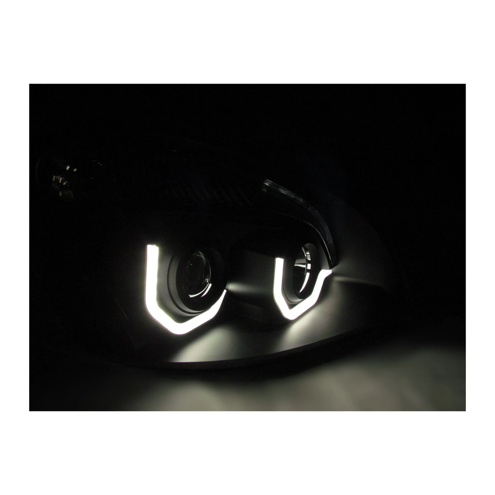 Black Housing Projector Headlight for Freightliner Cascadia - Driver Side