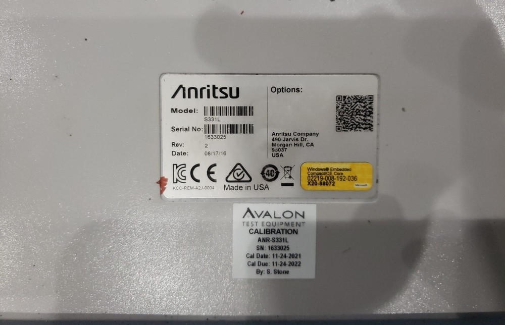 Anritsu S331L Site Master Cable & Antenna Analyzer SiteMaster 4GHz S331