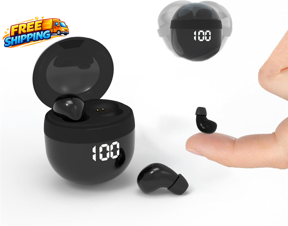 Small Mini Invisible Earbuds for Work Wireless Bluetooth Tiny Low Profile Micro