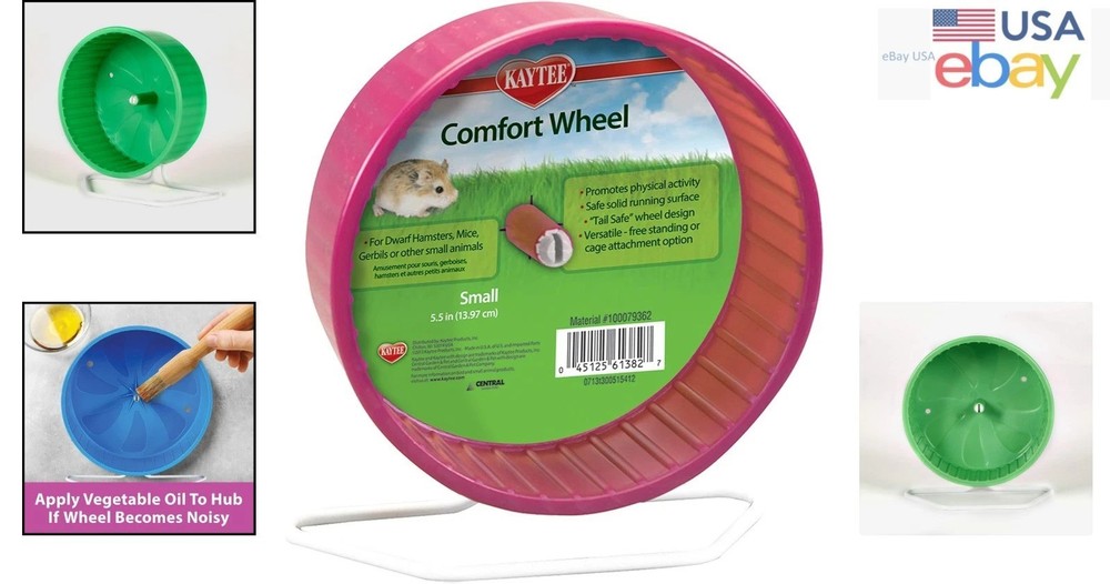 5.5 Inch Small Animal Exercise Wheel with Flexible Setup and Secure Mounting