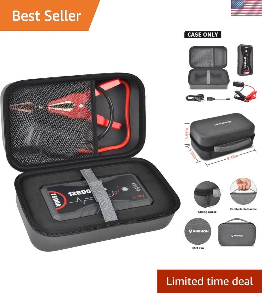 Durable Protective Case for NEXPOW 500A Jump Starter - Splashproof & Organizing