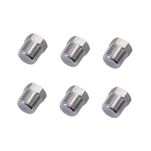 6 Pcs 3/8" NPT 304 Stainless Steel Hexagonal Thread Socket Pipe Plug Pipe