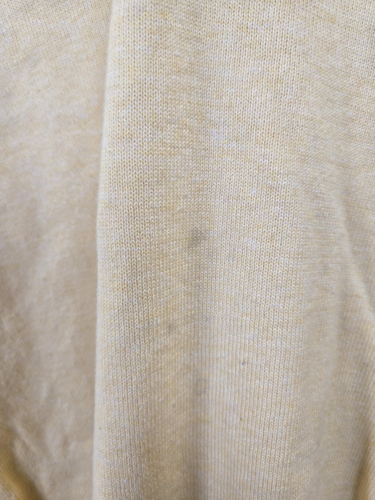 Alan Paine Sweater Mens 48 Yellow V Neck Cotton Cashmere Lightweight Knit