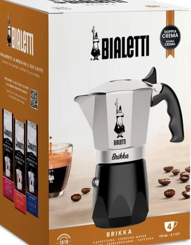 Bialetti Bricca 4-Cup Open Fire Type - Coffee Maker, Espresso Makinetta