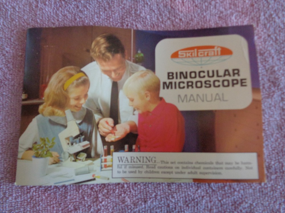 Vintage 1971 Skil-Craft Science Lab (incomplete) includes Microscope Manual Case