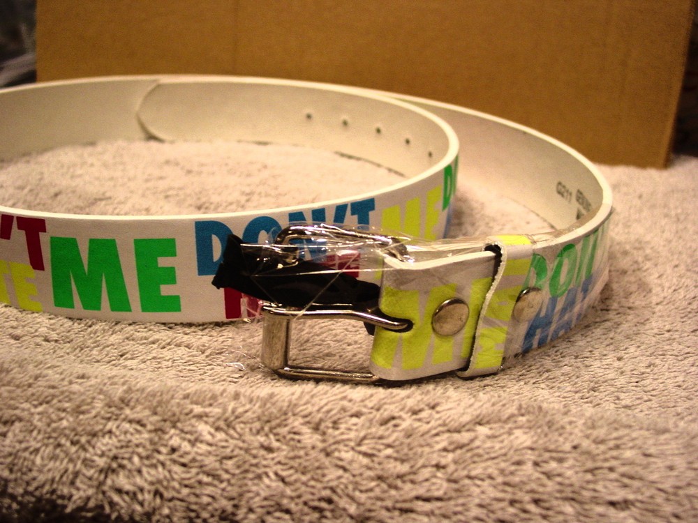 DONT HATE ME LEATHER BELT AND BUCKLE