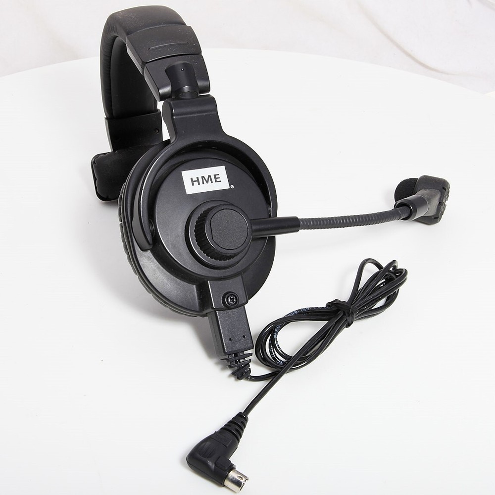 HME ClearCom HS25 Single Muff Intercom Headset With Dynamic Mic & Mini Din Plug