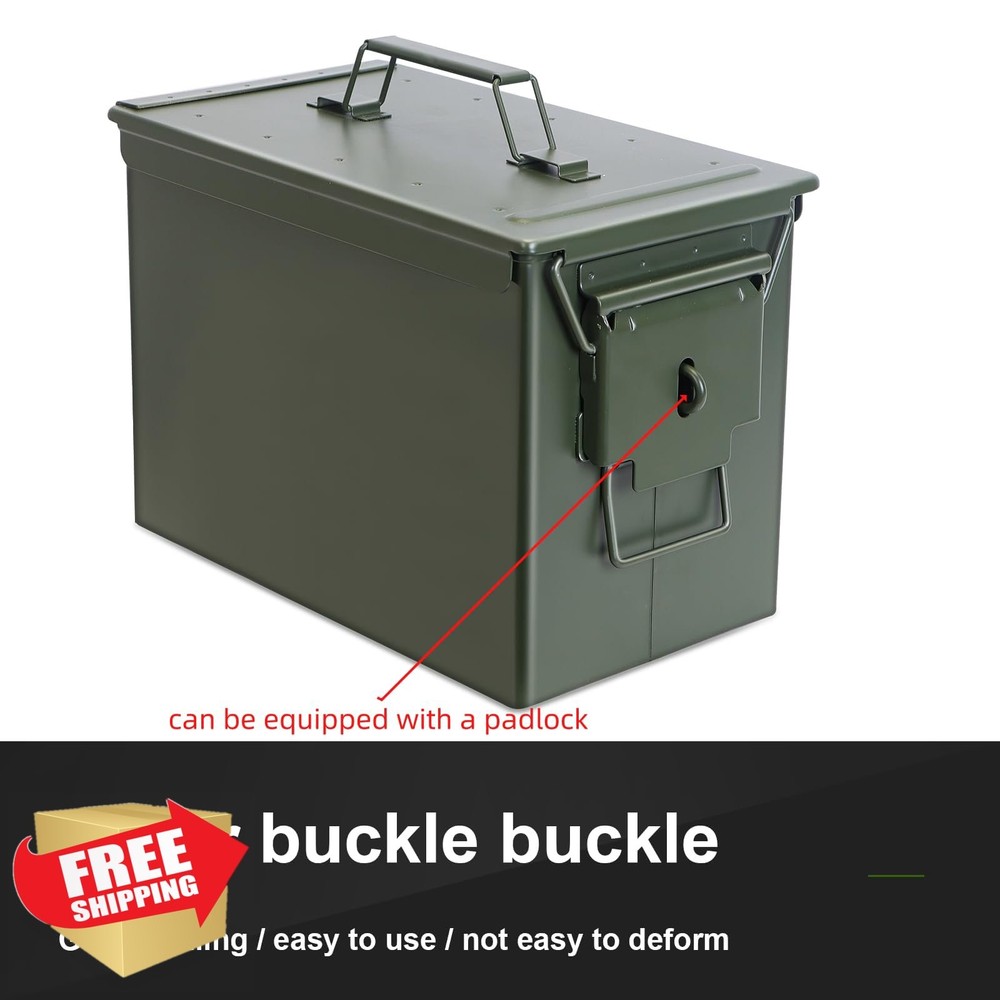 RCJUMPANT Fireproof Waterproof Ammo Can Storage Box Black
