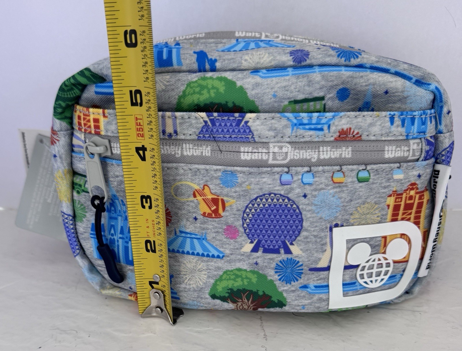 DISNEY PARKS FOUR PARKS ICONS BELT BAG W/HEADBAND EAR HOLDER NEW WITH TAGS