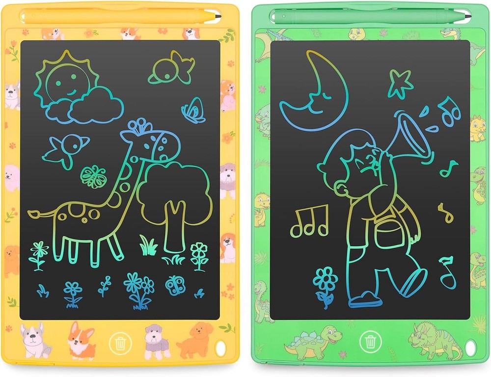 Educational 8.5 Inch LCD Sketch Tablets - Rainbow 2 Pack for Kids' Creative Play