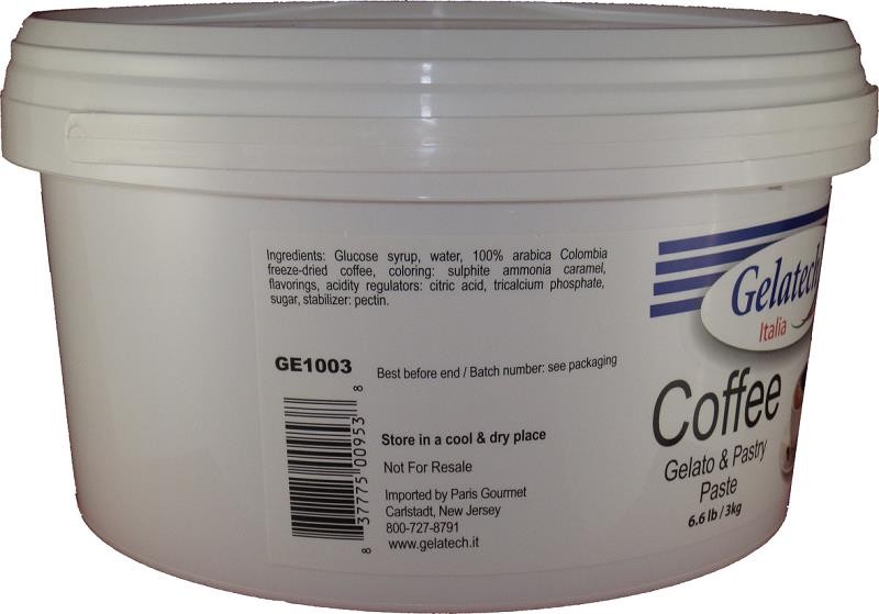 Gelatech Coffee Gelato Paste - 6.6 Lbs