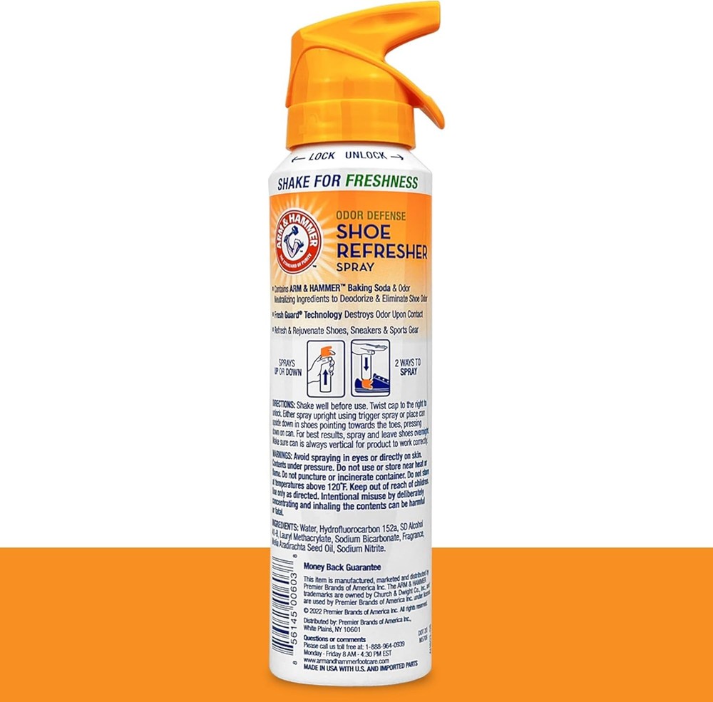 Arm and Hammer Shoe Refresher Spray, Multi-Purpose Odor Remover