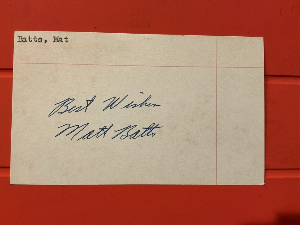 Matt Batts 🔥🔥MLB Debut: 1947 Boston Red Sox🔥🔥Autograph 🔥🔥