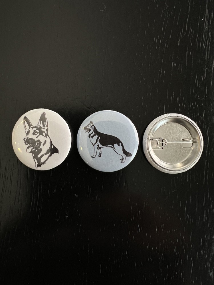 GERMAN SHEPHERD k9 (3 pin button set) tags dogs
