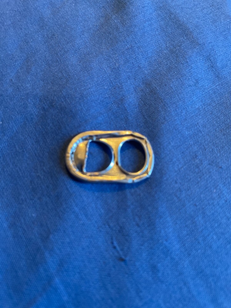 100 silver aluminium round ring pulls, for crafting, crochet