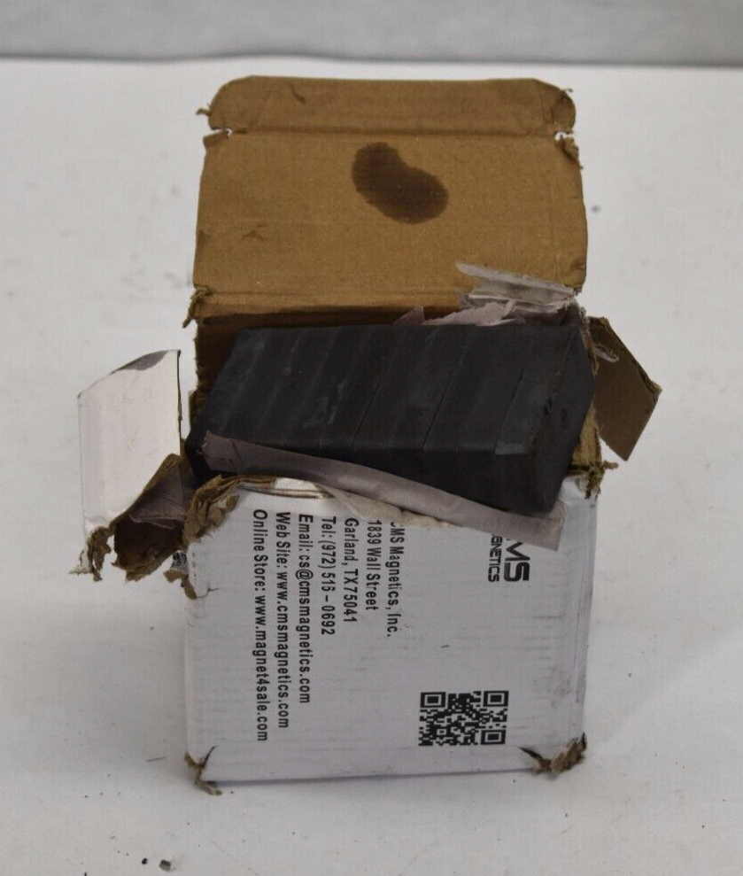 CMS Magnetics Ceramic 50 Pack Rectangular Black 1-7/8" x 3/8" Domino Size