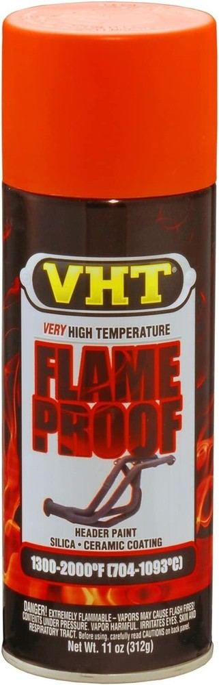 VHT SP114 6-PACK Flat Gray FlameProof Header Paint Silica Ceramic Coating 11 oz.