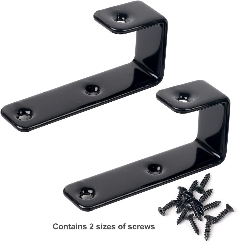 2 Pack Bunk Bed Ladder Hooks Inside Width 1" PVC Coated Metal Bunk Bed Brackets