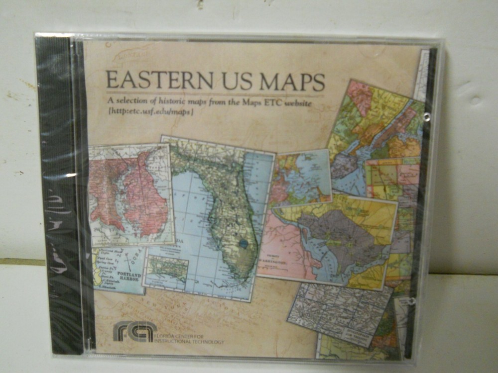 Eastern US Maps PC CD-ROM 100+ Maps 2007 Copyright NEW Sealed