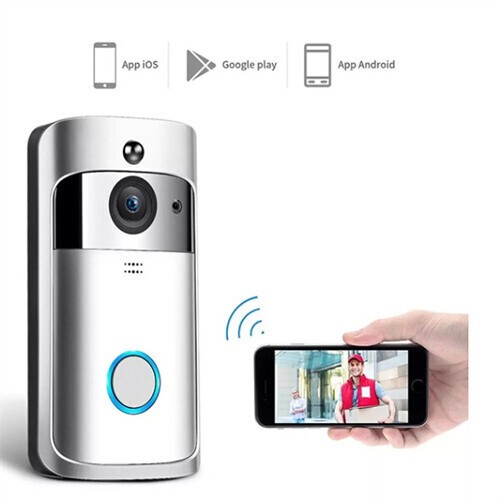 Security Camera Bell Wireless Video Doorbell Kit Smart Phone Intercom Fits Home