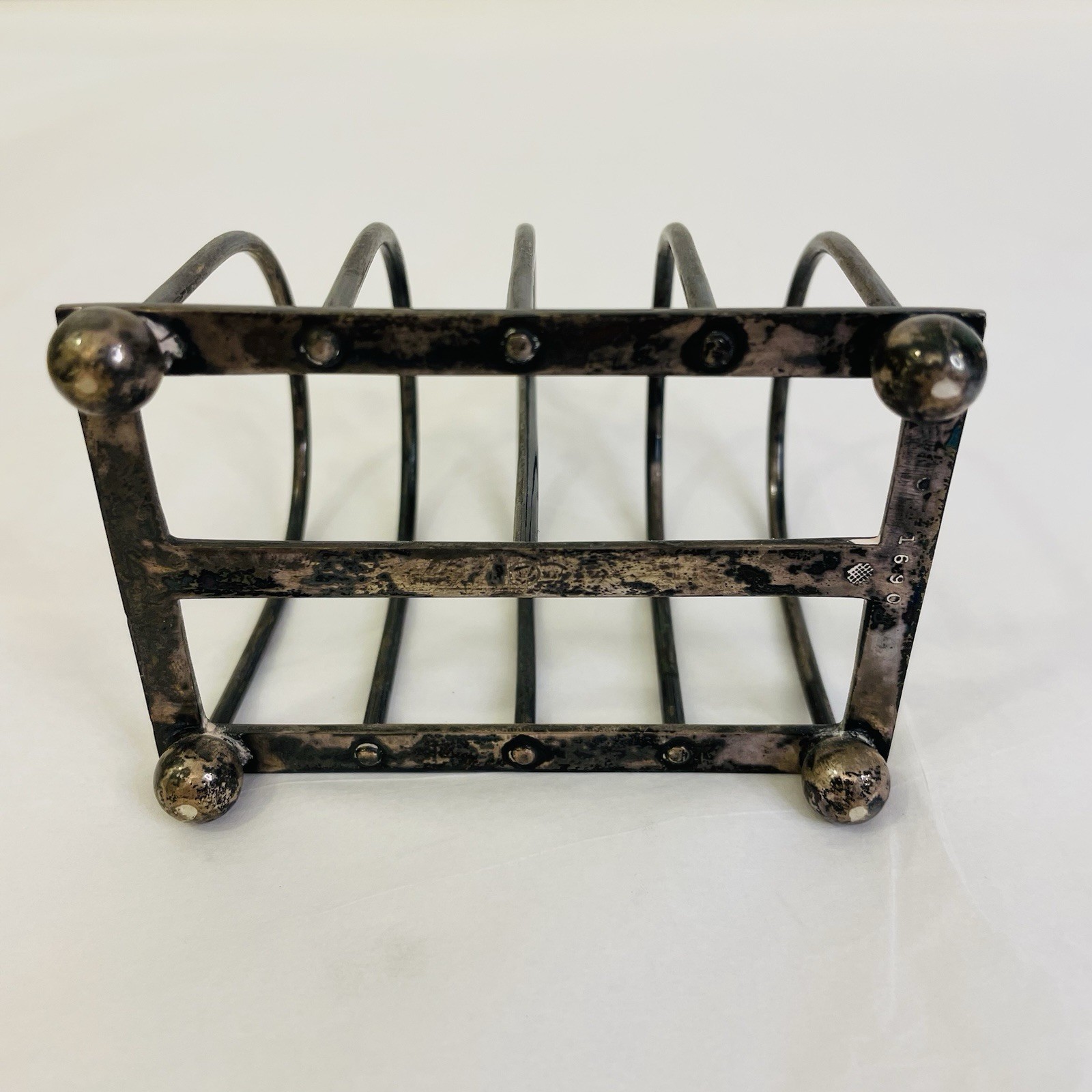 William Hutton Sheffield Sterling Silver Toast Rack with Feet 92g Hallmarked