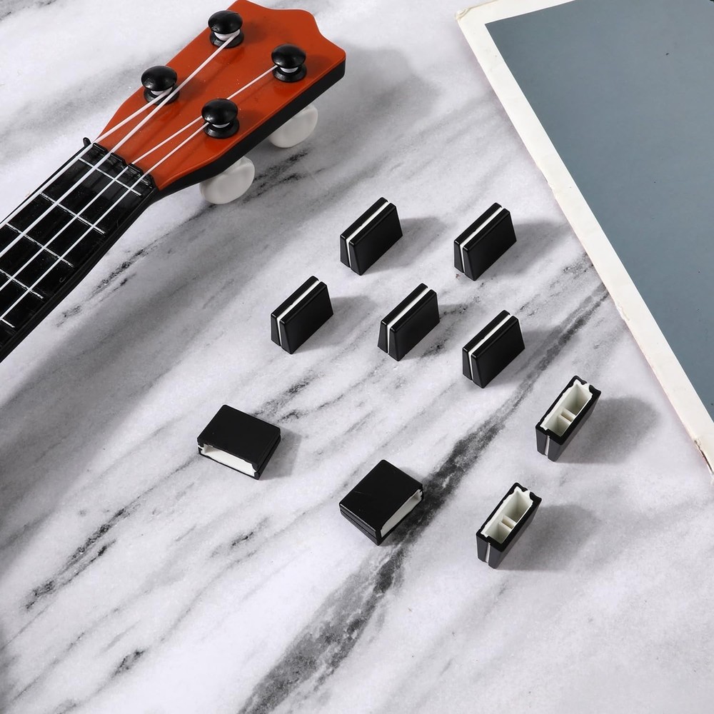 Durable Black Fader Knobs - 10 Piece Set for DJ Mixers and Controllers