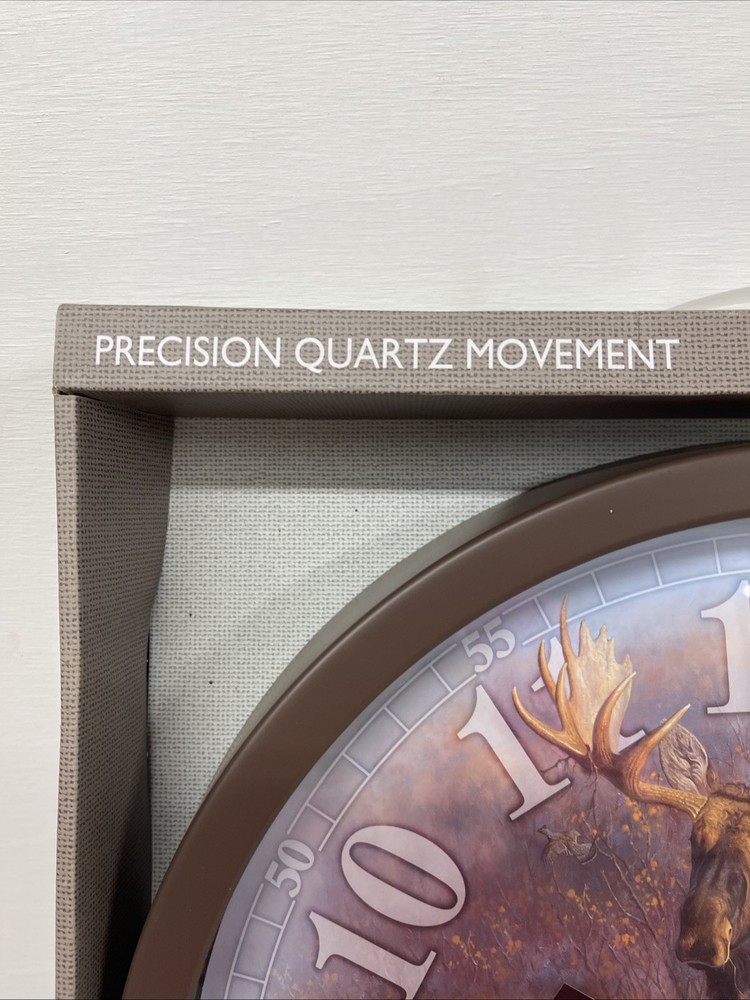 “ Moose Collage” Precision Quartz Movement Clock - New