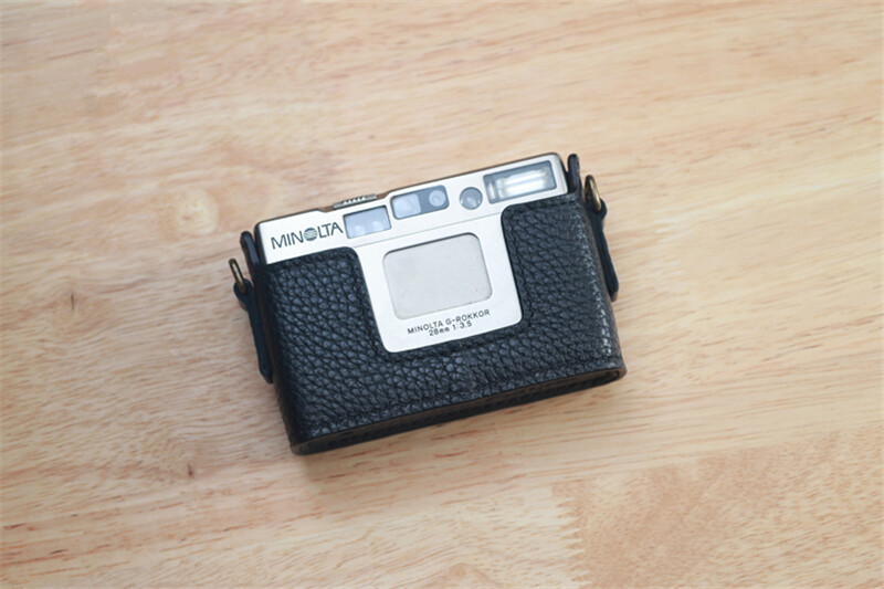 Funper Handmade Minolta TC-1 Camera Half Case Genuine Leather Protective Cover