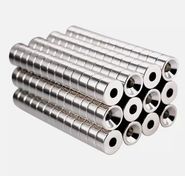 Countersunk Ring Round Disc Strong Magnet N35 Rare Earth NdFeB Magnet With Hole