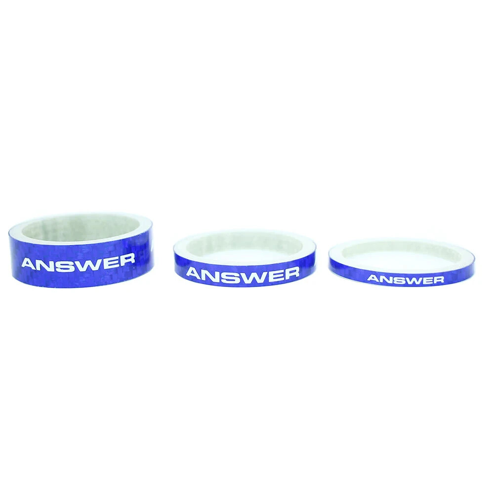 Answer Carbon Headset Spacers 3 Pack 1" Blue
