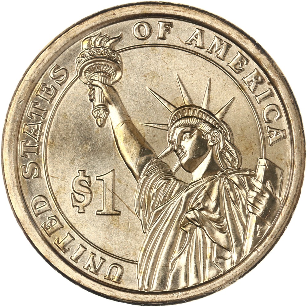 2012 D Presidential Dollar Benjamin Harrison BU Clad