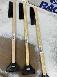 New Mallory 203 25" Heavy Duty Wood Snowbrush & Ice Scraper! 3 Pack