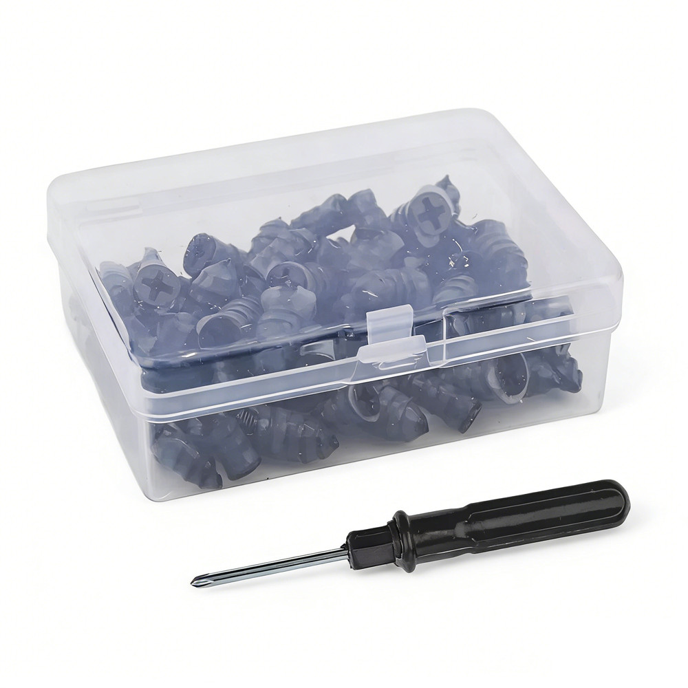 60X Tire Vacuum Repair Screw Rubber Nail Plug Car Tyre Puncture Repair Kit US~