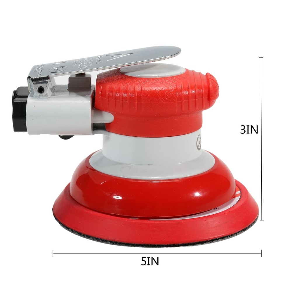 Air Random Orbital Sander, 5inch Dual-Action Sander with PSA and Hook & Loop ...