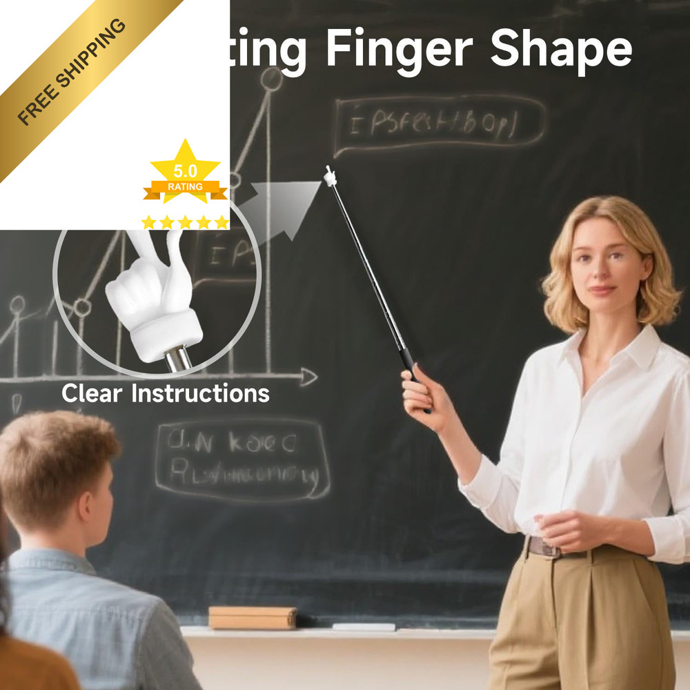 VOVIGGOL 2Pcs Telescopic Teachers Pointer, Extendable Hand Pointer Blue